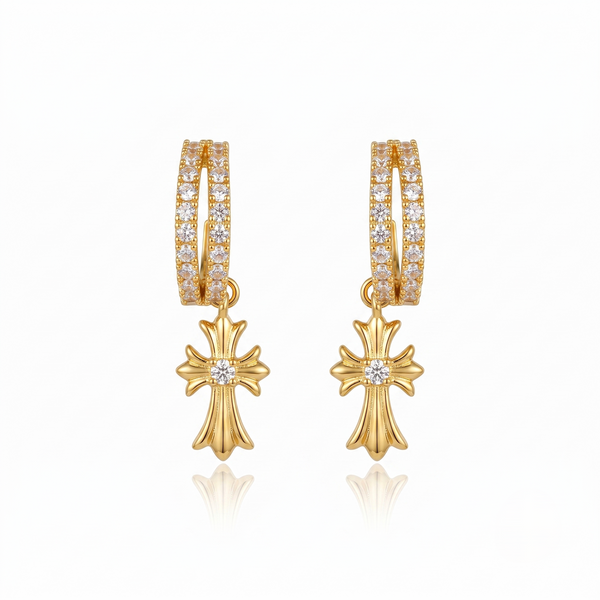Lumi Cross Hoops