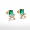 Emerald Bow Earrings