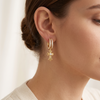 Lumi Cross Hoops