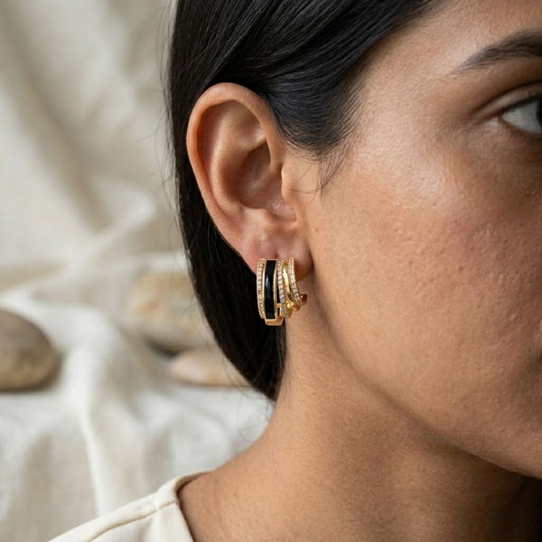 Noir Hoops