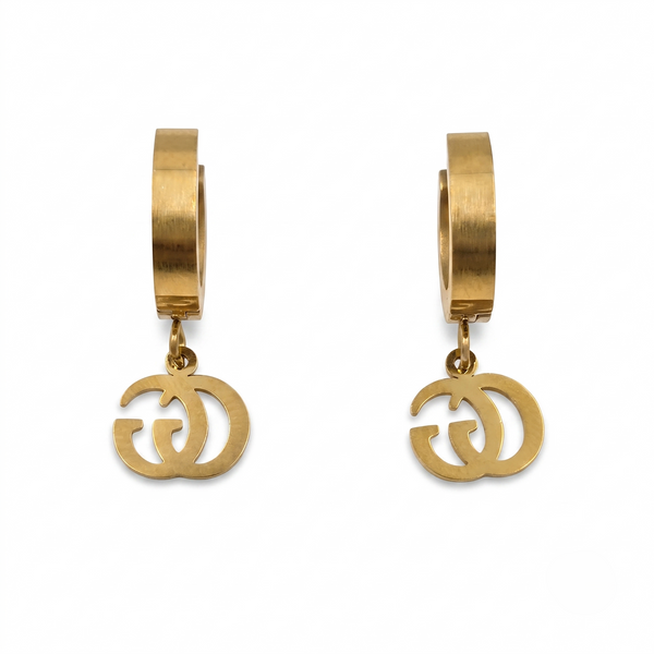 Signature Charm Hoops