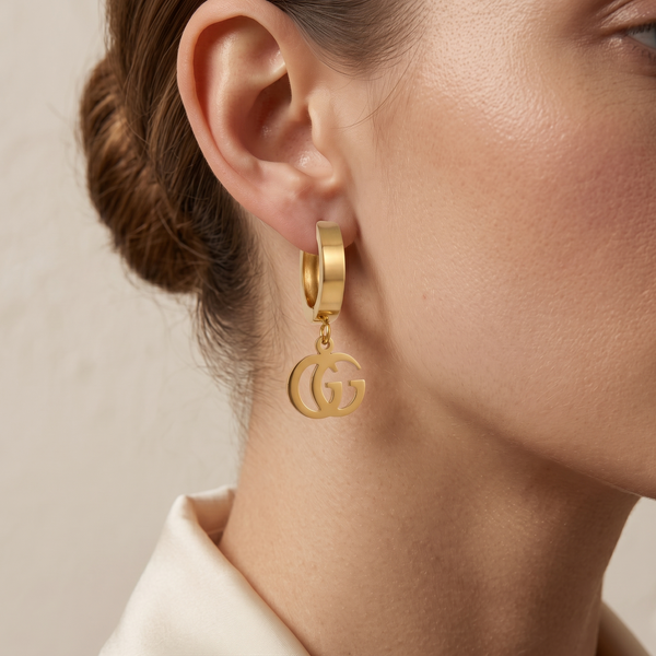 Signature Charm Hoops